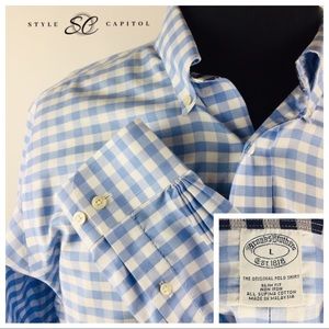 Brooks Brothers 1818 button down blue white shirt